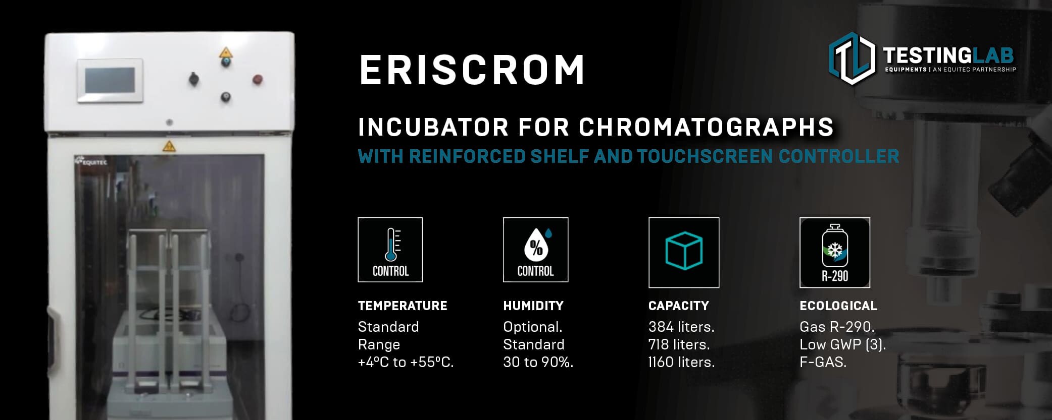 refrigerated incubator for chromatographs and large shakers